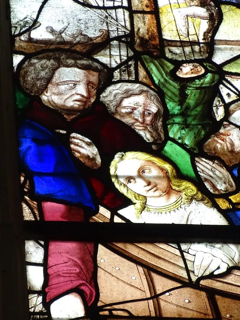 Vitrail Baie 110 : La Pêche miraculeuse dans l'Église Saint-Martin à Nonancourt