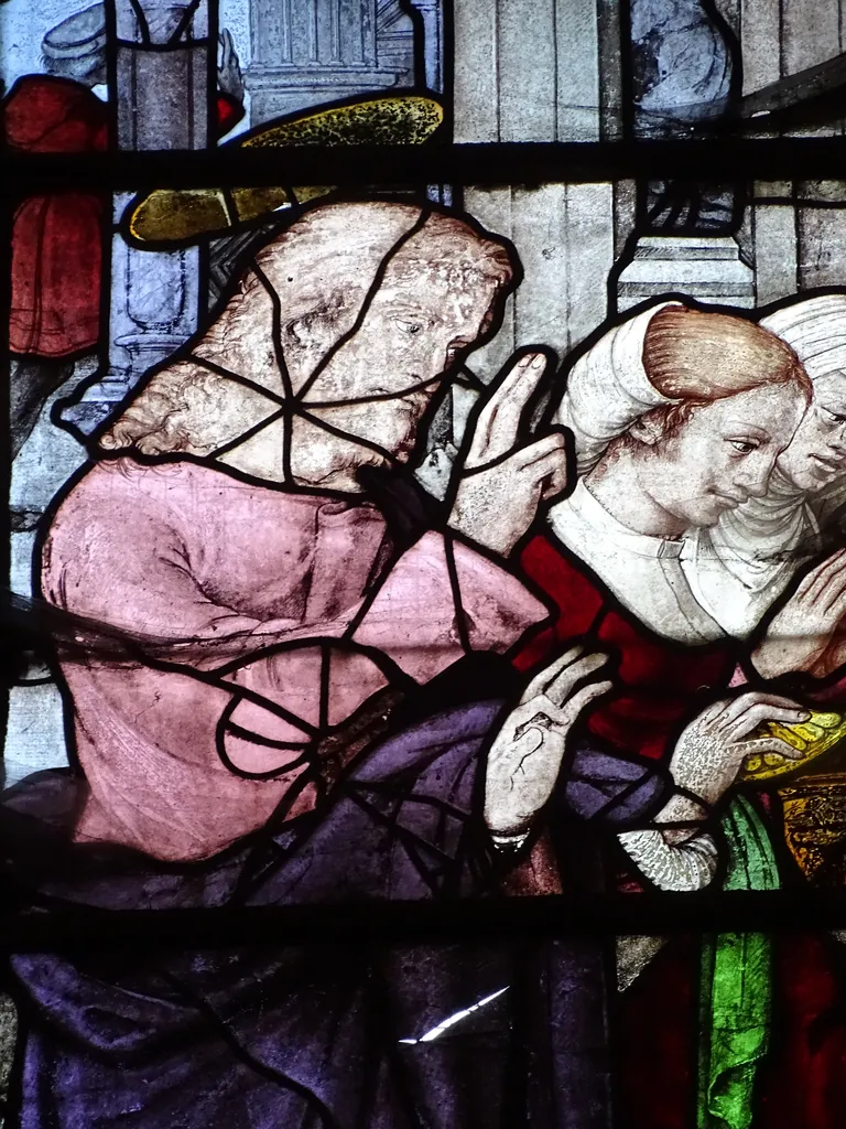 Vitrail Baie 111 : La Résurrection de Lazare dans l'Église Saint-Martin à Nonancourt