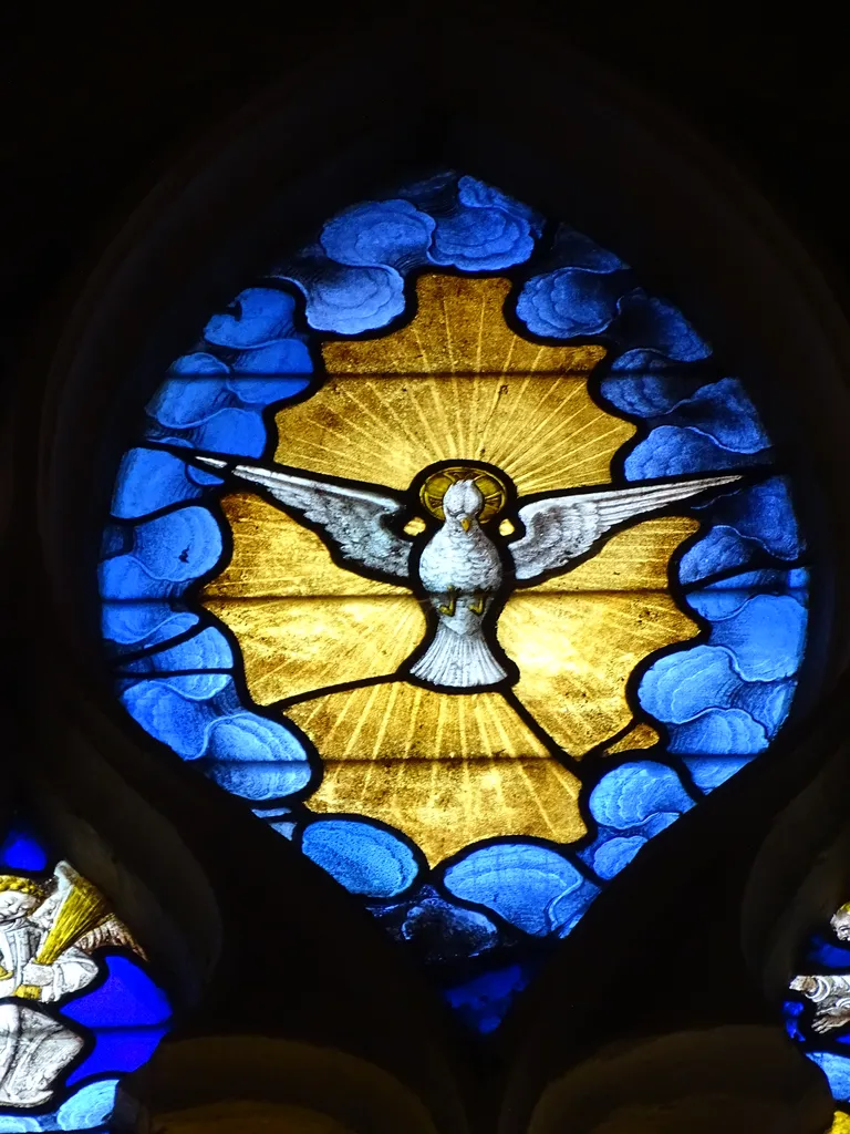 Vitrail Baie 114 : Le Triomphe de l'Eglise dans l'Église Saint-Martin à Nonancourt