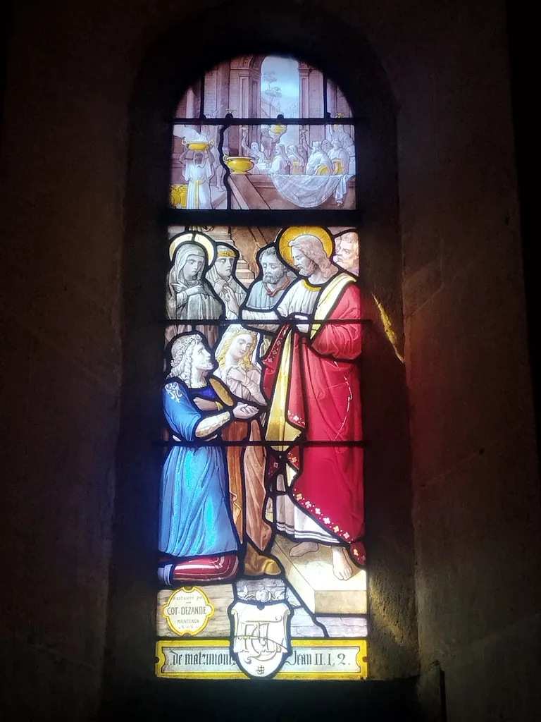 Vitrail Baie 4 : Sacrement du Mariage dans l'Église Saint-Ouen à Routot