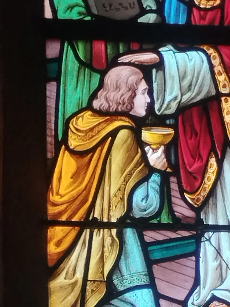 Vitrail Baie 6 : Sacrement de l'Ordre dans l'Église Saint-Ouen à Routot