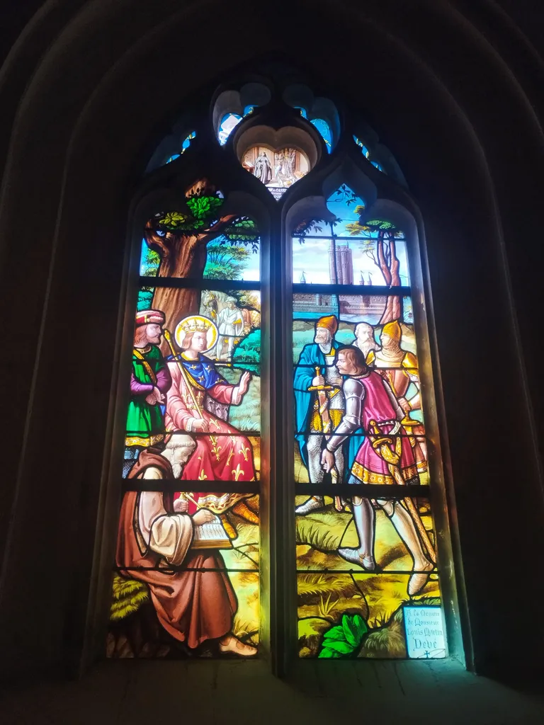 Vitrail Baie 12 : Saint-Louis à Vincennes dans l'Église Saint-Ouen à Routot