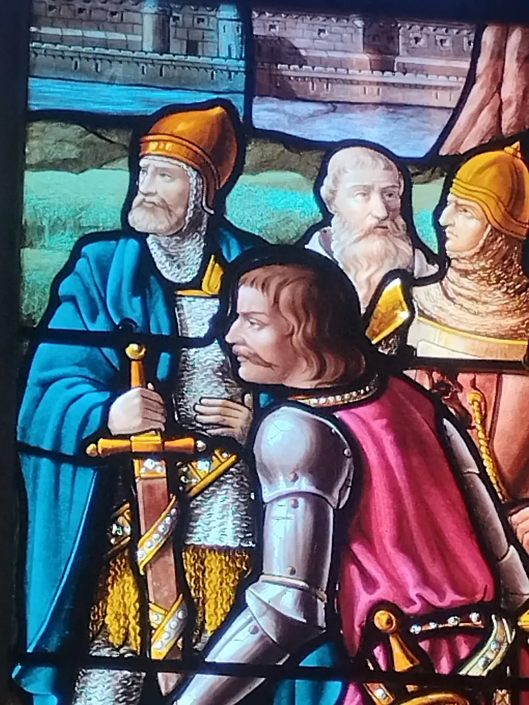 Vitrail Baie 12 : Saint-Louis à Vincennes dans l'Église Saint-Ouen à Routot