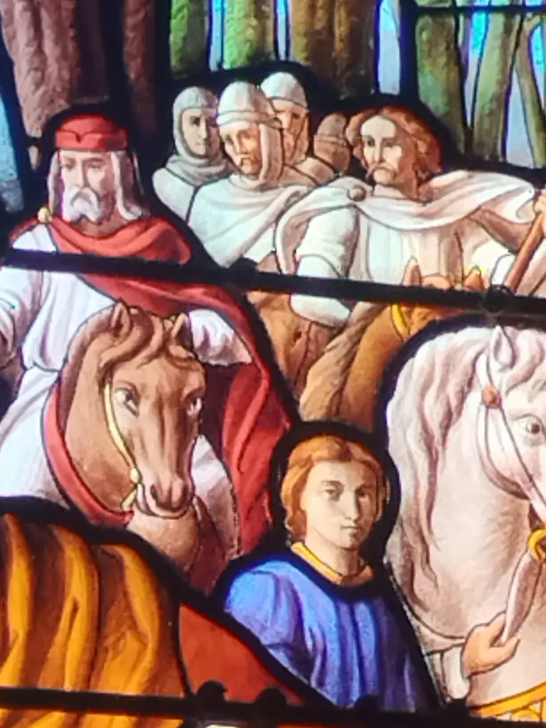 Vitrail Baie 14 : Sainte-Élisabeth-de-Hongrie dans l'Église Saint-Ouen à Routot