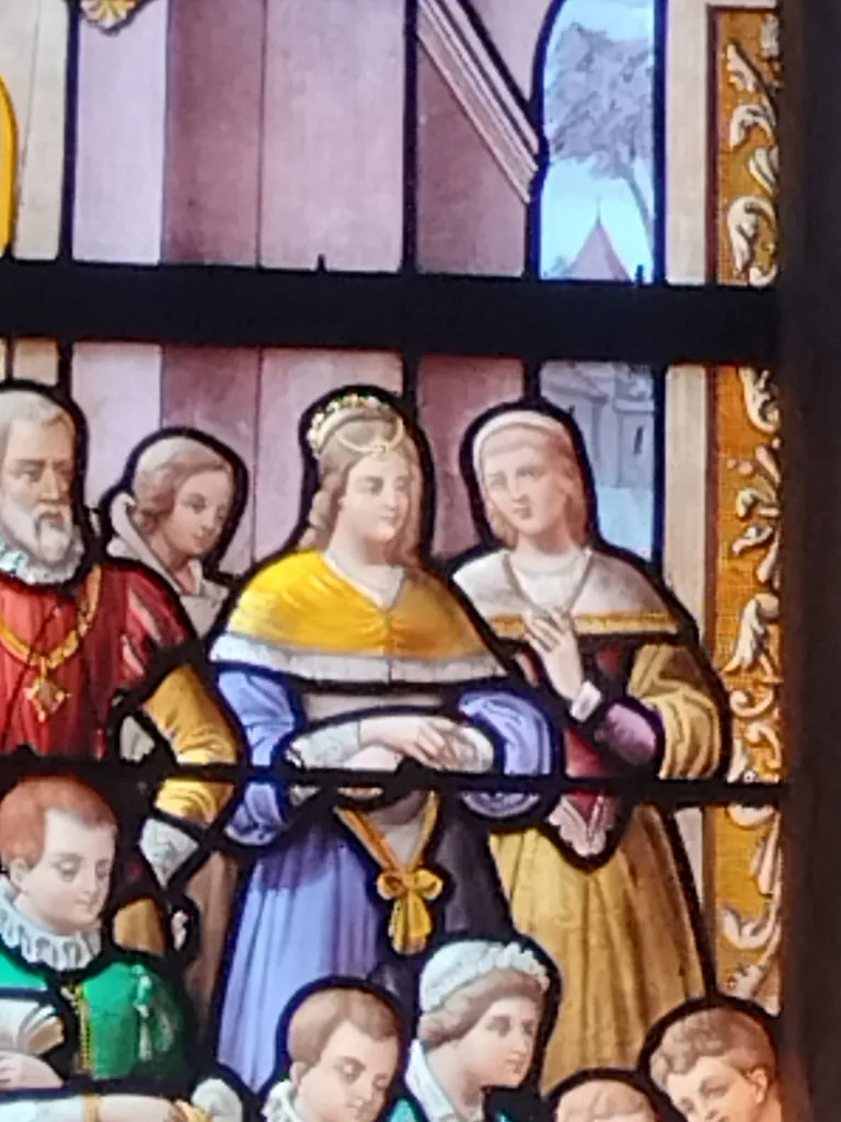 Vitrail Baie 16 : Scène de la vie de Saint-François-de-Sales dans l'Église Saint-Ouen à Routot