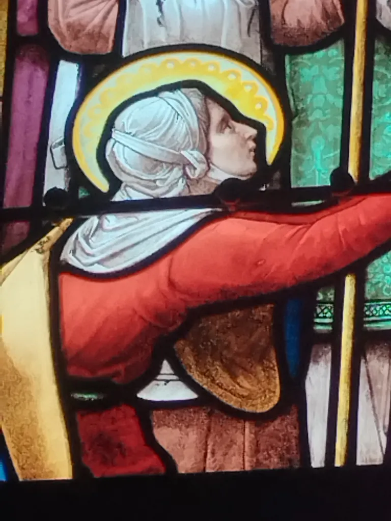 Vitrail Baie 21 : Scène de la vie de Saint-Augustin dans l'Église Saint-Ouen à Routot
