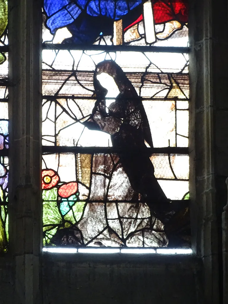 Vitrail Baie 12 : La Cène dans l'Église Sainte-Foy de Conches-en-Ouche