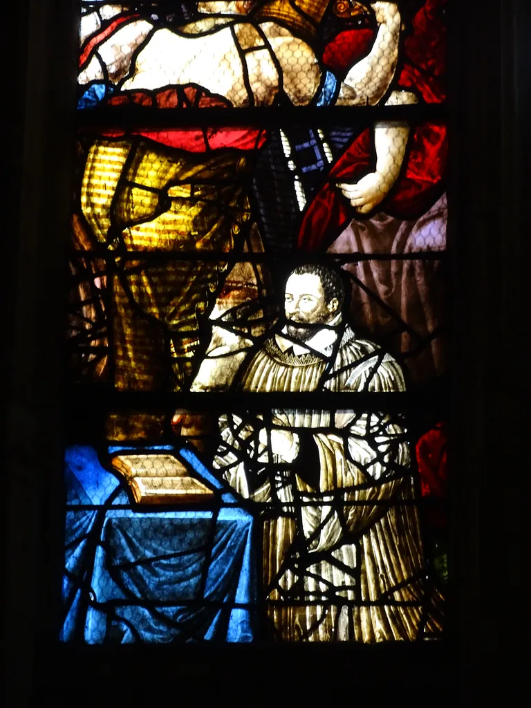 Vitrail Baie 16 : La manne dans l'Église Sainte-Foy de Conches-en-Ouche