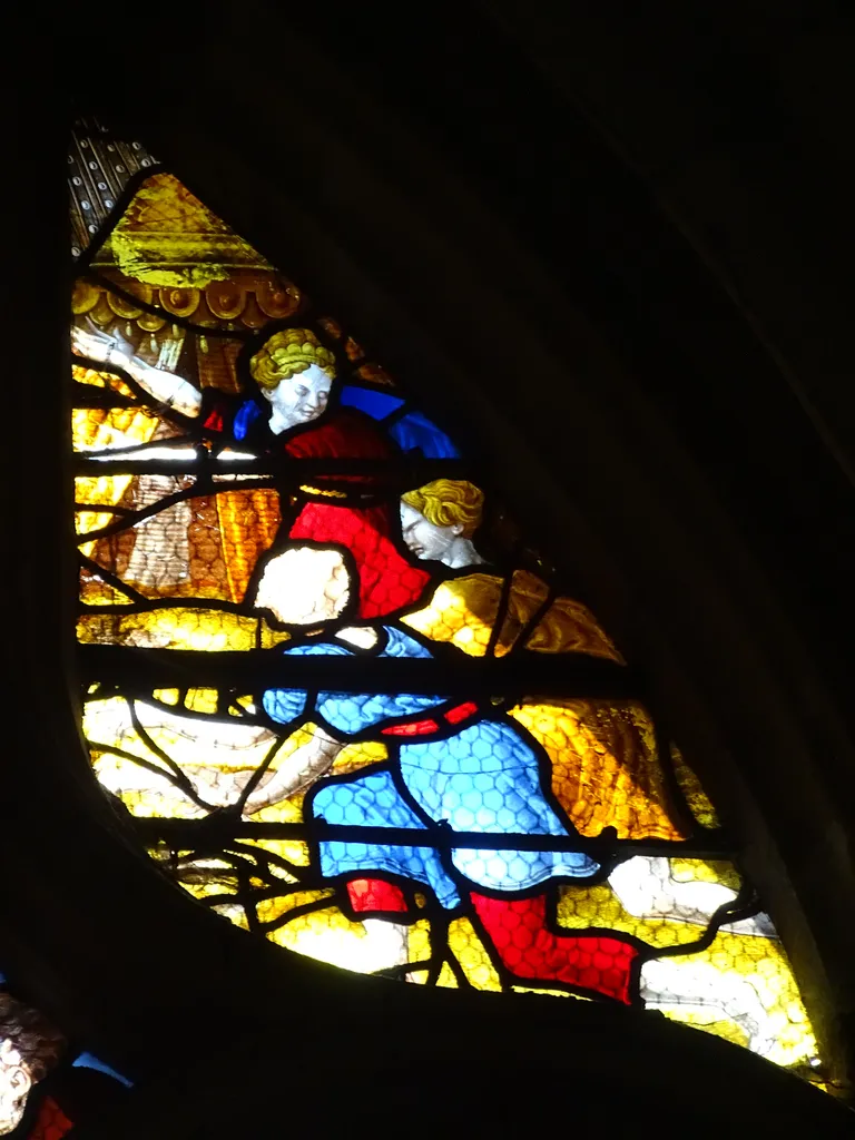 Vitrail Baie 16 : La manne dans l'Église Sainte-Foy de Conches-en-Ouche