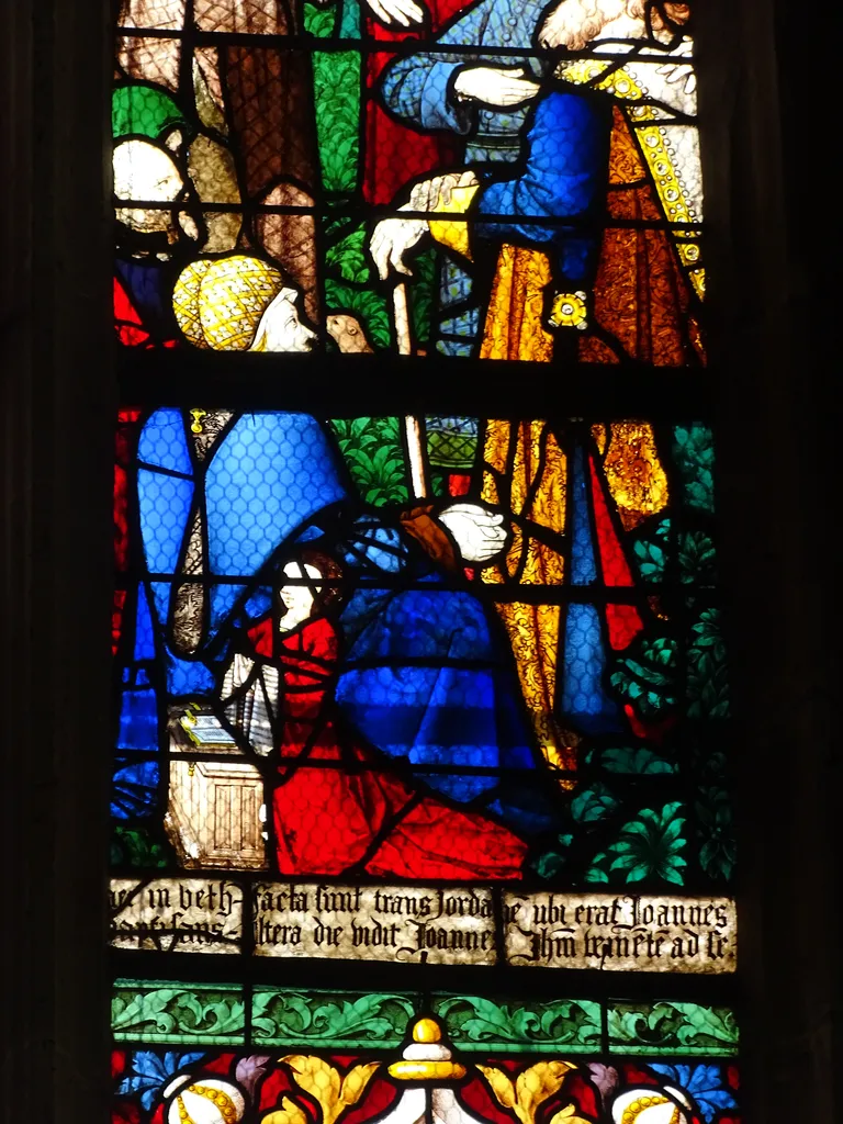 Vitrail Baie 20 : Saint-Jean-Baptiste dans l'Église Sainte-Foy de Conches-en-Ouche